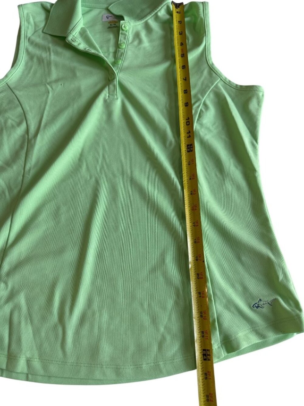 Greg Norman Womens Sleeveless Lime Green Polo Shirt XL Lightweight Golf Top - Picture 6 of 8